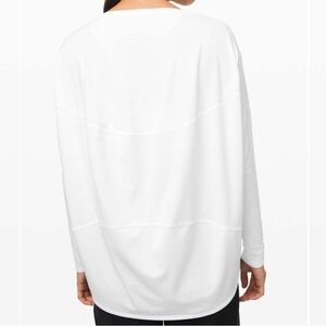 LULULEMON Back in Action Long Sleeve *Rulu White Oversized Top White Women’s 6